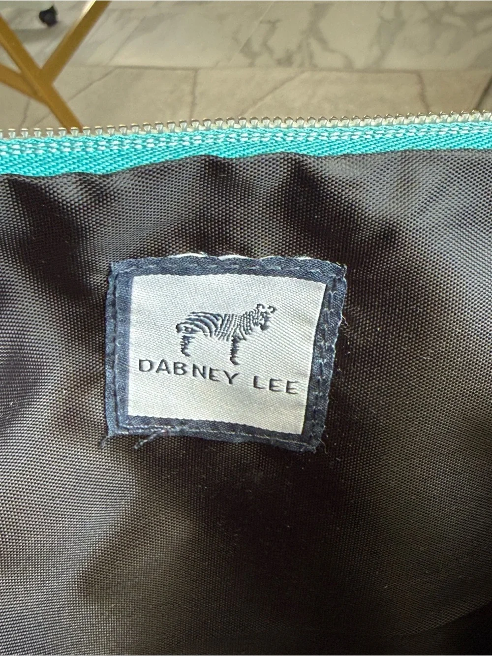 Dabney Lee Large Geometric Zip Pouch, Cosmetic Bag, Travel Organizer
